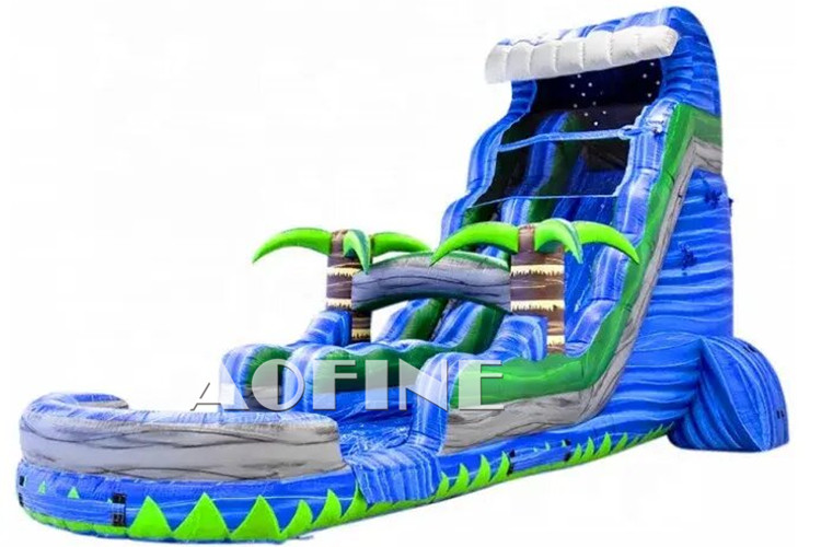 Blue Palm Water Slide Afs20