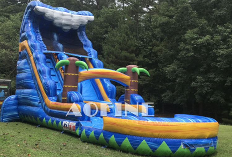 Blue Palm Water Slide Afs20