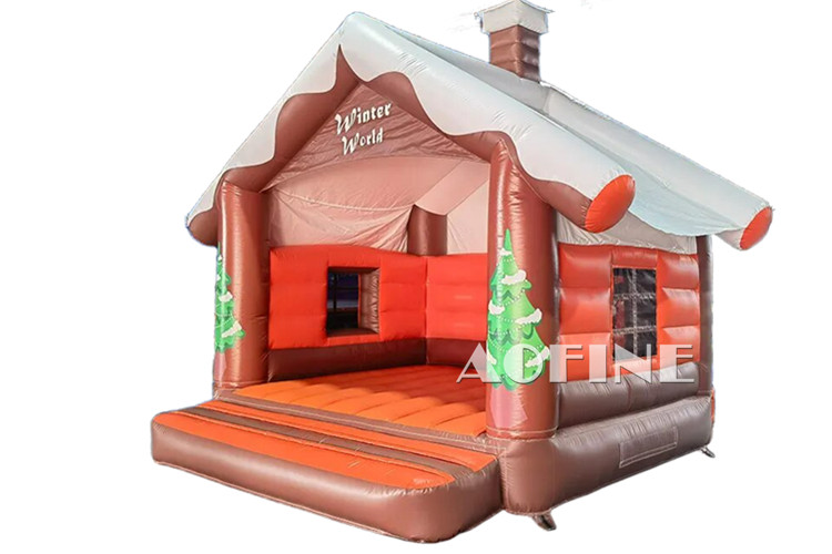 Christmas Cabin Bounce House Afc209