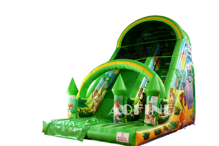 Jungle Animals Inflatable Slide Afs248