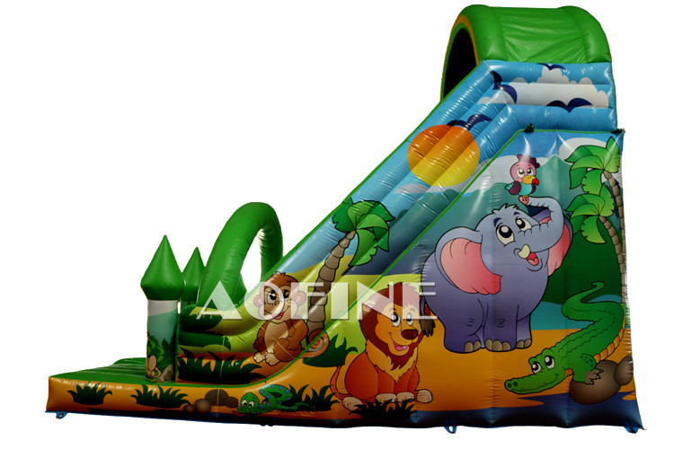 Jungle Animals Inflatable Slide Afs248