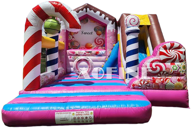 Candy Bounce House with Slide Afc179