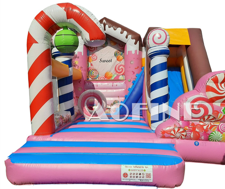 Candy Bounce House with Slide Afc179