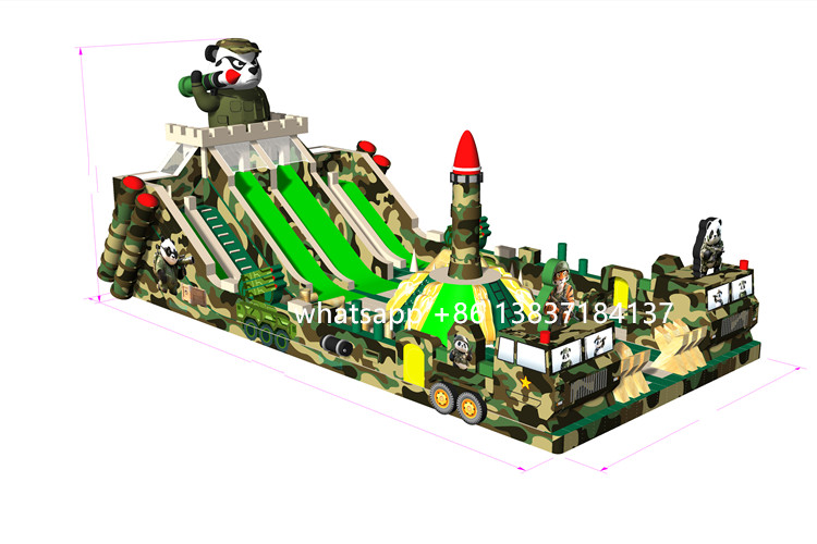 Army Inflatable Theme Park Afl04